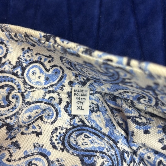 Men's Blue Paisley Emanuel Berg Modern Fit button down shirt, summer casual - Picture 8 of 8